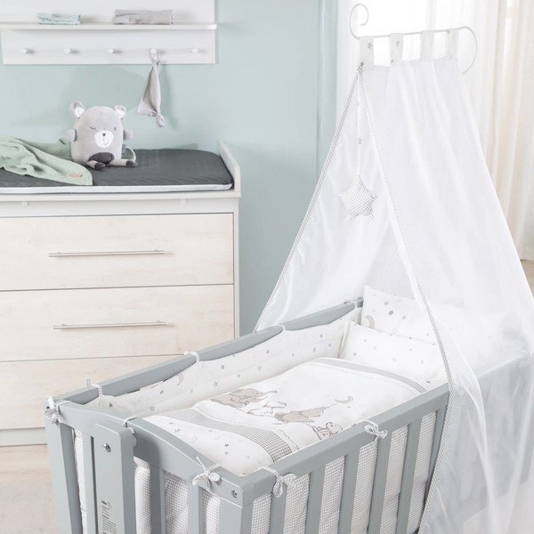 Siva kolijevka na kotačićima/s baldihanom 40x90 cm Strenenzauber – Roba-image-3