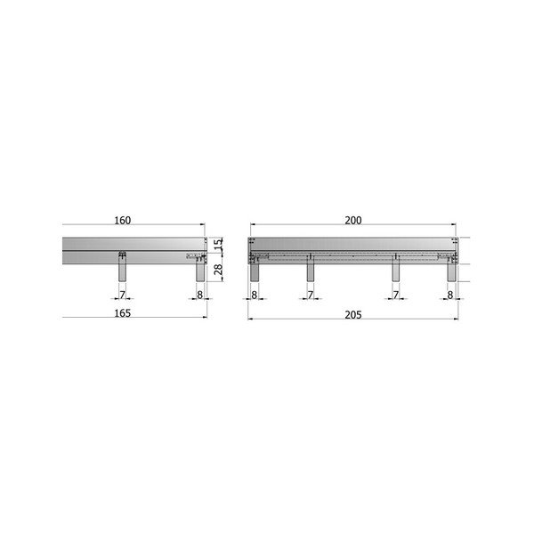 Bijeli drveni krevet WOOOD Riblja kost, 160 cm-image-1