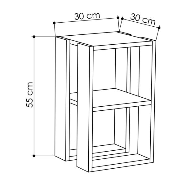 Bijela noćni ormarić Lonie-image-2