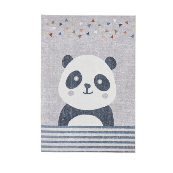 Svijetlo sivi dječji tepih 80x150 cm Vida Kids Panda – Think Rugs