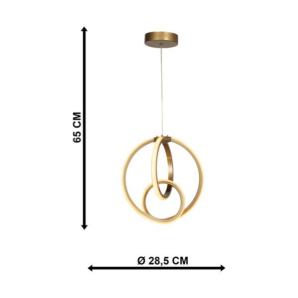 Metalna LED viseća svjetiljka u brončanoj boji ø 28,5 cm Neo – Squid Lighting-image-4