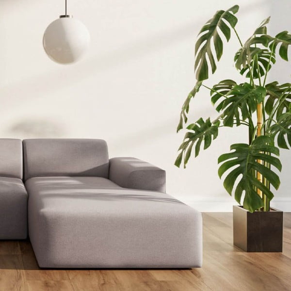 Siva baršunasti kutna garnitura (s desnim kutom/s ležaljkom) Villet – Rodier-image-3