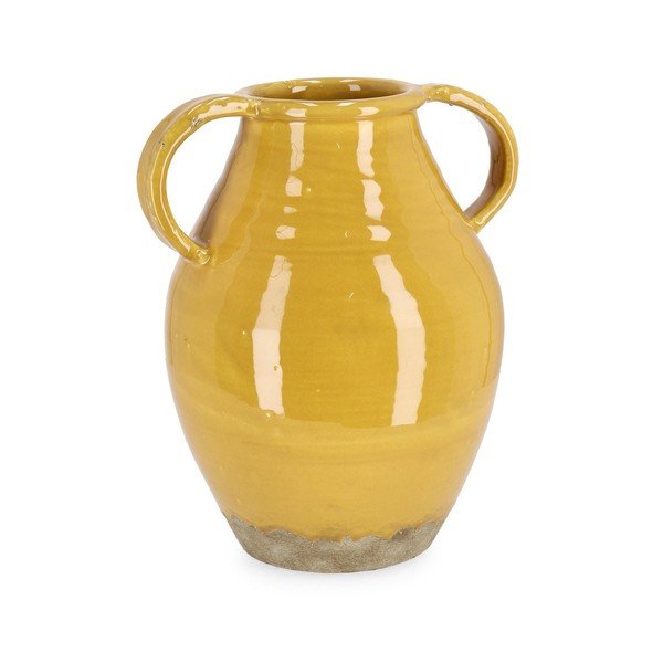 Senf žuta ručno izrađena vaza od terakote (visina 31 cm) Daruma – Bizzotto