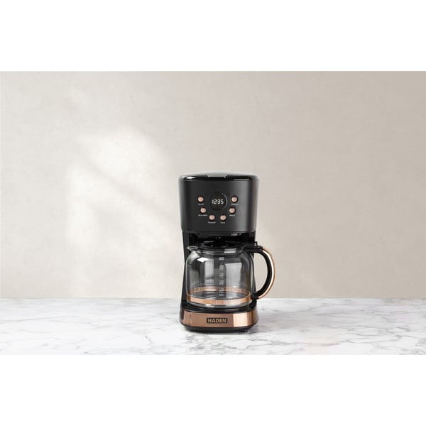Crni/u bakrenoj boji aparat za kavu – Haden-image-1