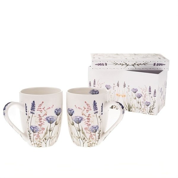 Bijele porculanske šalice u setu 2 kom 350 ml – Dakls