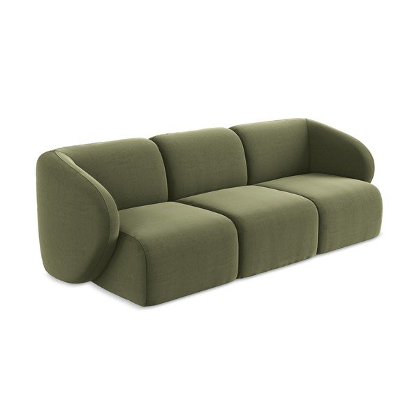 Zelena baršunasti sofa 244 cm Lani – Makamii-image-2