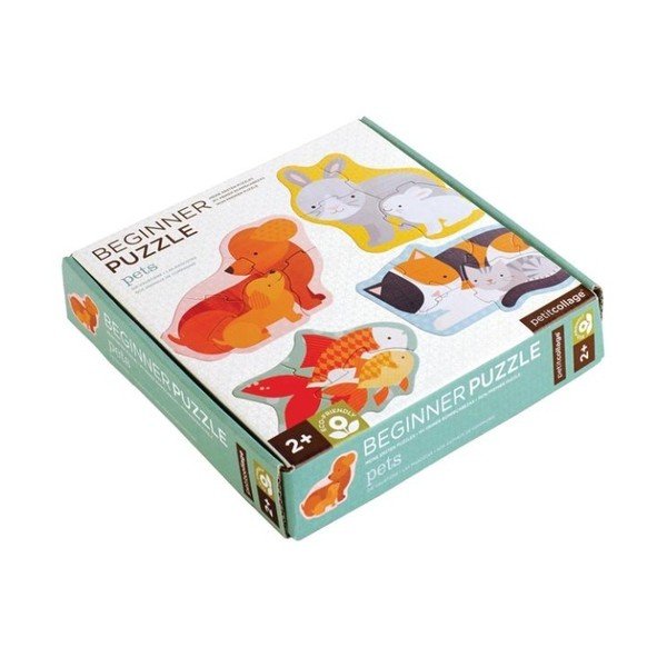 Set od 4 slagalice od recikliranog papira i biljne tinte Petit collage Pets-image-3