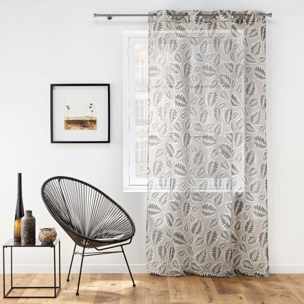 Crna/bež prozirna zavjesa 140x240 cm Alma – douceur d'intérieur-image-2