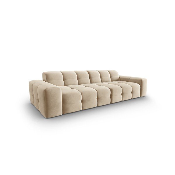 Bež baršunasta sofa 255 cm Kendal - Micadoni Home-image-3