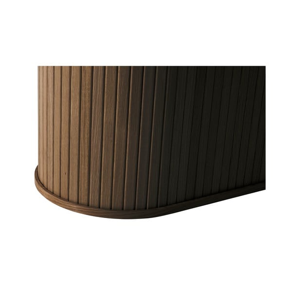 Smeđi blagovaonski stol s pločom stola u dekoru hrasta 95x180 cm Nola – Unique Furniture-image-4