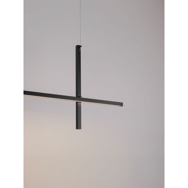 Mat crna LED viseća svjetiljka aluminijska sa sjenilom od akrilnog stakla Looma – Nova Luce-image-3