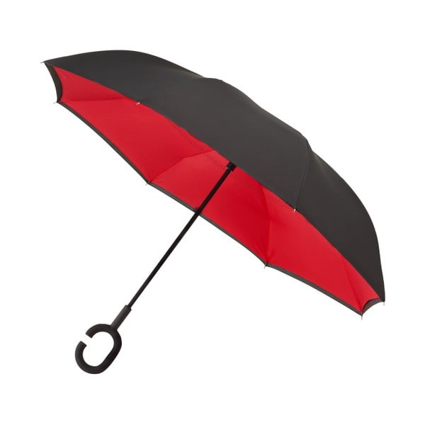 Crno-crveni kišobran Rever, ⌀ 107 cm