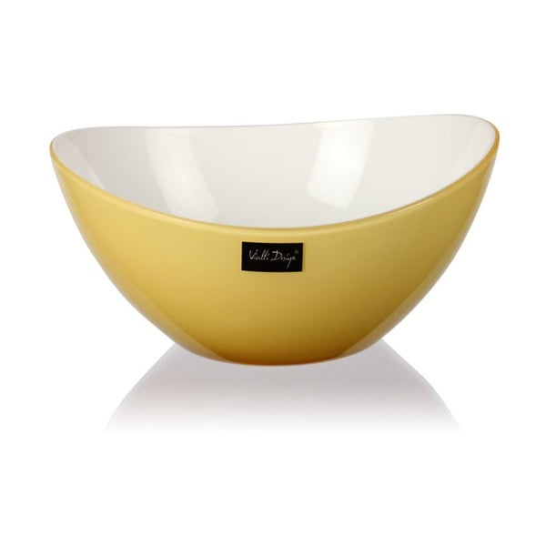Svijetložuta zdjela za salatu Vialli Design, 16 cm