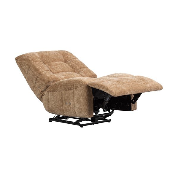 Svjetlo smeđa fotelja za opuštanje s podesivim nagibom od samta Hein – WOOOD-image-2