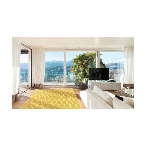 Žuti vanjski tepih Floorita Trellis, 133 x 190 cm-image-3