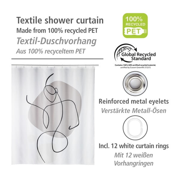 Tuš zavjesa 180x200 cm Ladyline - Wenko-image-4