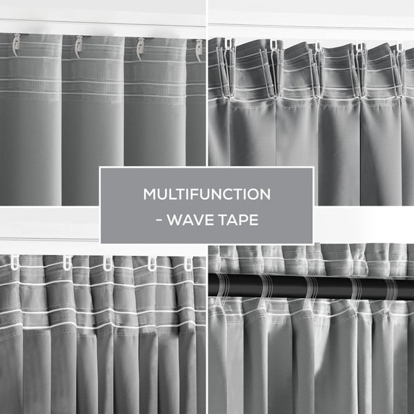 Siva zavjesa za djelomično zamračenje 140x270 cm Kierra – Restilo-image-2