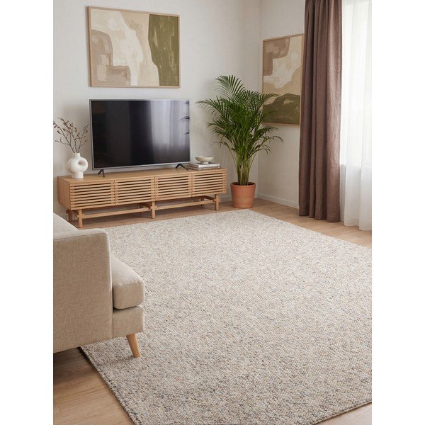 Sivi/krem perivi tepih 200x290 cm Rocco Dark Cream – Elle Decoration-image-1