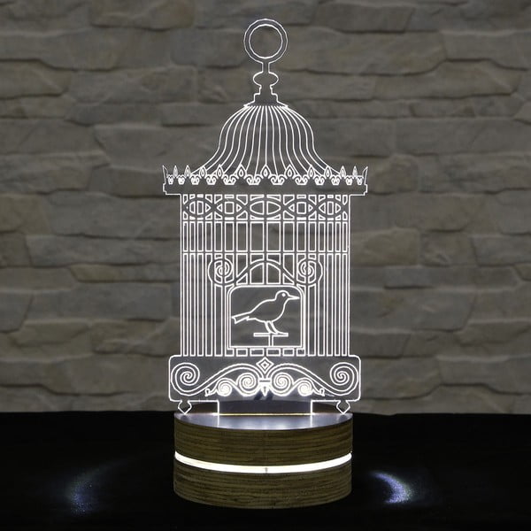 3D stolna lampa Bird Cage