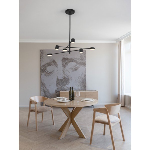 Crna LED viseća svjetiljka aluminijska s mogućnosti zatamnjivanja sa sjenilom od akrilnog stakla ø 100 cm Nordik – Nova Luce-image-1