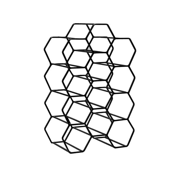 Crni metalni stalak za vino za 12 boca Salbris - Light & Living-image-4