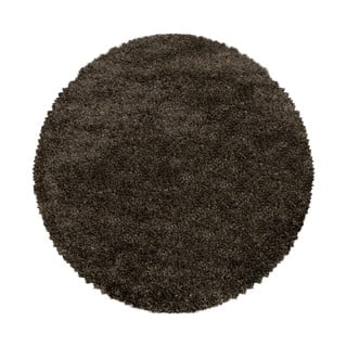 Tamno smeđi okrugli tepih ø 80 cm Fluffy – Ayyildiz Carpets