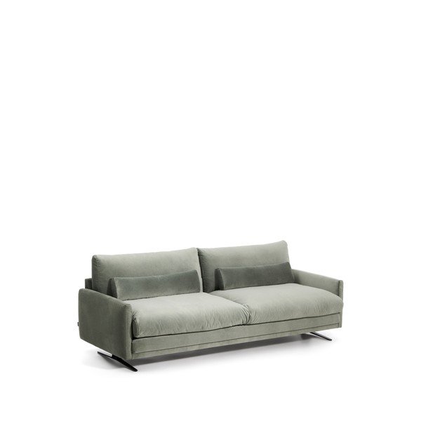 Zelena baršunasti sofa 240 cm Veliro – Kave Home-image-2