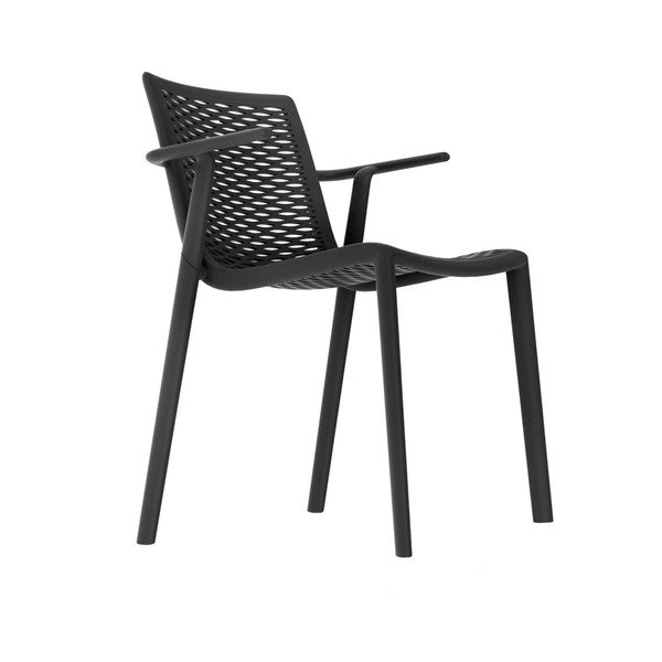 Set od 2 crne vrtne blagovaonske stolice Resol Net-Cat-image-1