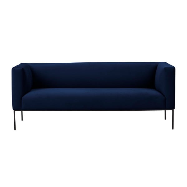 Tamnoplava baršunasta sofa Windsor & Co Sofas Neptune, 195 cm
