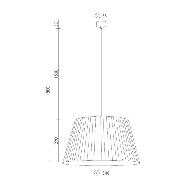 Bež viseća svjetiljka Sotto Luce Kami, ⌀ 54 cm-image-1