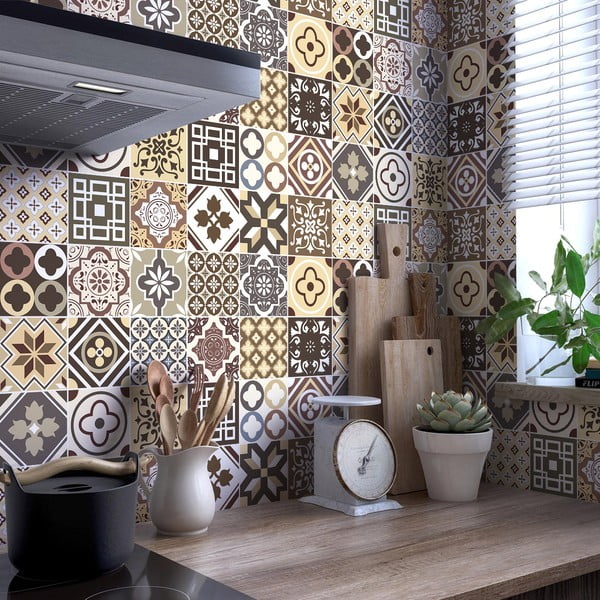 Set od 24 zidne naljepnice Ambiance Kenjito, 15 x 15 cm-image-1