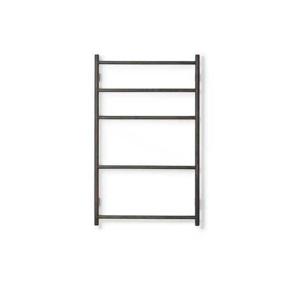 Crni držač ručnika od hrastovog drveta Wireworks Towel Rail Wallbar-image-1
