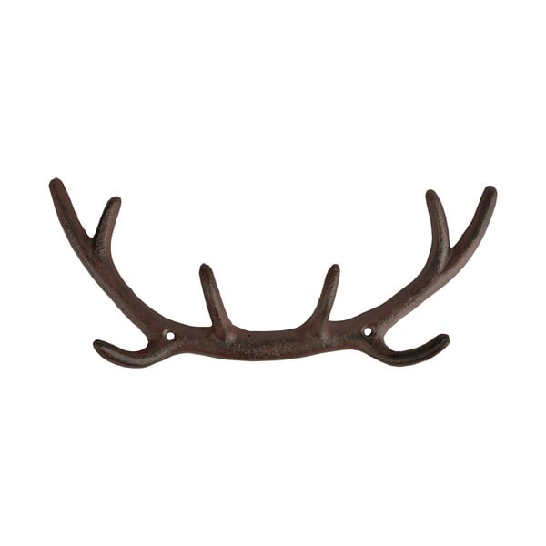 Smeđa metalna zidna vješalica Antlers – Esschert Design