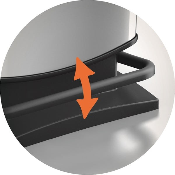 Crna kanta za otpatke na pedale od reciklirane plastike 40 l Paso - Rotho-image-2