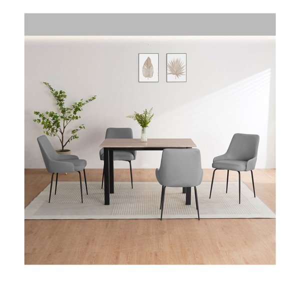 Blagovaonski stol s pločom stola u dekoru hrasta 80x120 cm Durham – Støraa-image-2
