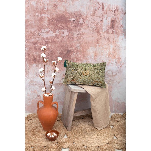 Jastučnica boje senfa od lanom Tierra Bella Honeysuckle, 50 x 35 cm-image-1