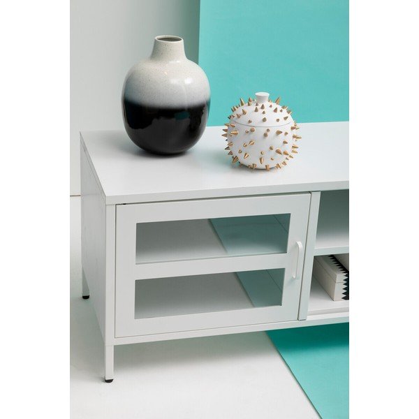 Bijela željezna TV komoda 150x50x45 cm Acier – Premier Housewares-image-2