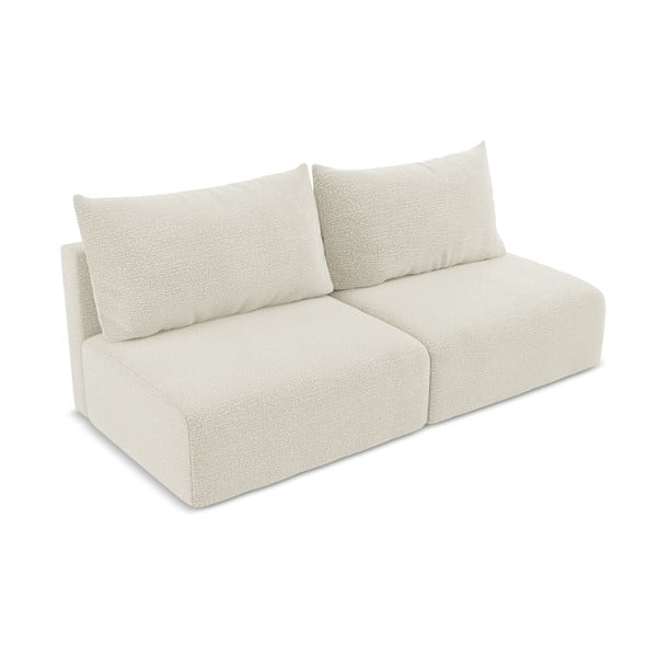 Krem sklopiva/s prostorom za odlaganje sofa 216 cm Kalena – Makamii-image-2