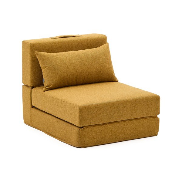 Senf žuta fotelja na rasklapanje Arty – Kave Home