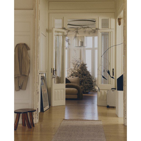 Bež obostrana/ručno rađena vunena staza 80x200 cm Nifelia – Kave Home-image-2