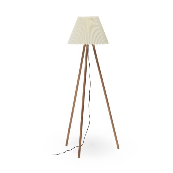 Stojeća svjetiljka u prirodnoj boji s tekstilnim sjenilom (visina 149 cm) Benicarlo – Kave Home