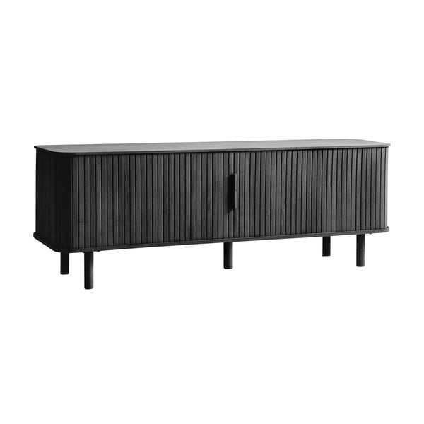 Crna TV komoda u dekoru hrasta 160x56 cm Cavo – Unique Furniture-image-4
