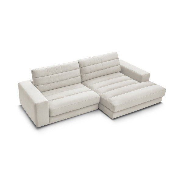 Bež baršunasti kutna garnitura (s desnim kutom/s ležaljkom) Sierra – Bobochic Paris-image-3