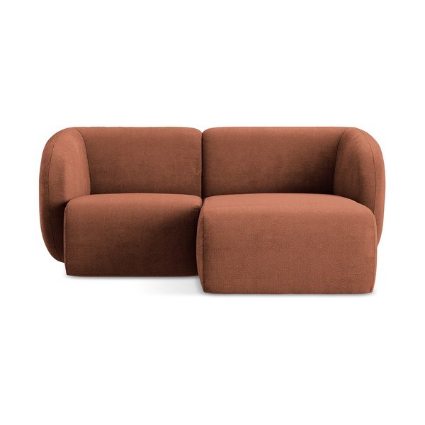 Kutna garnitura od šenila boja terakote (s desnim kutom/s ležaljkom) Lani – Makamii