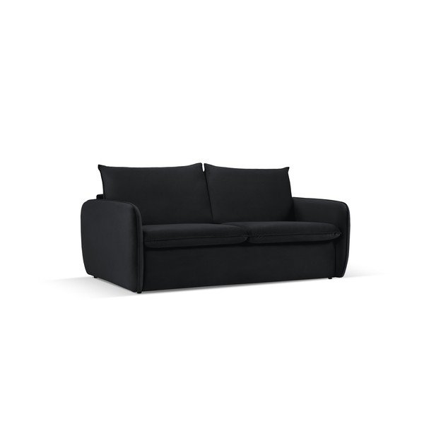 Crna baršunasta sklopiva sofa 214 cm Vienna – Cosmopolitan Design-image-1