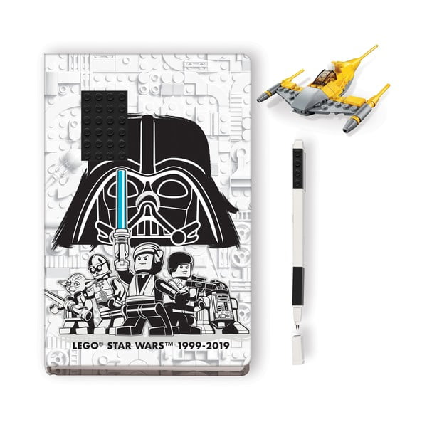 Set bilježnica, kemijska olovka i figurica LEGO® Star Wars Naboo Starfighter