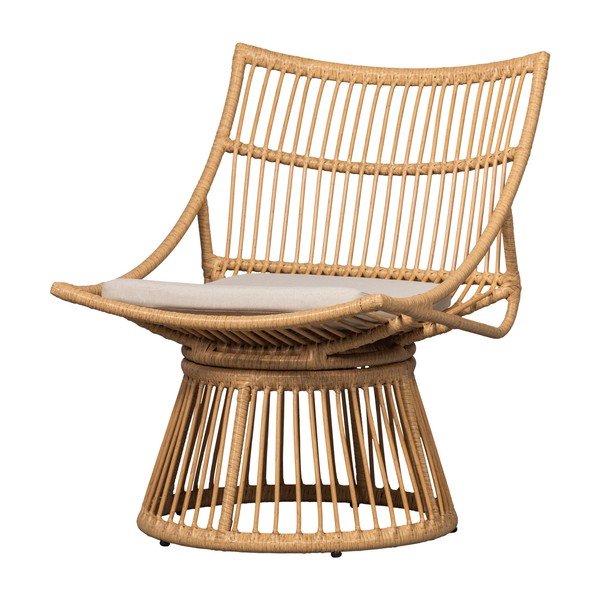 Od umjetnog ratana vrtna fotelja u prirodnoj boji Alatna – WOOOD