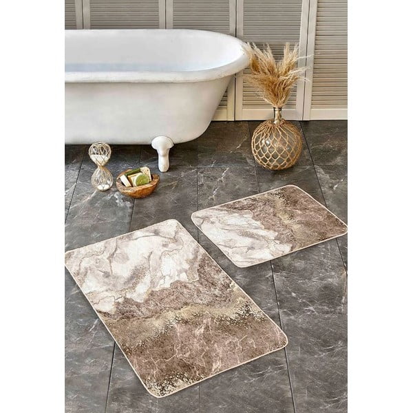 Smeđe kupaonske prostirke u setu 2 kom 60x100 cm – Mila Home-image-4
