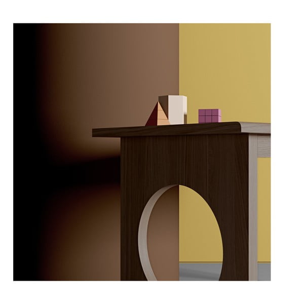 Smeđi stol Woodman Bau-image-1