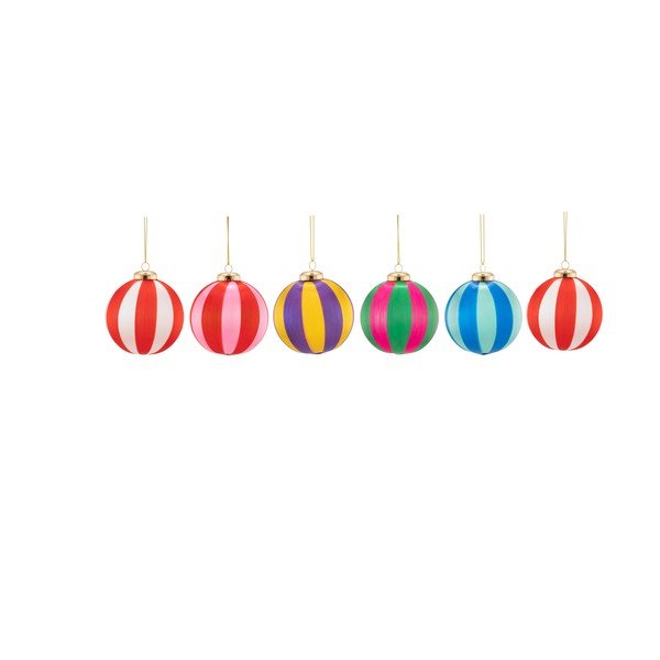 Tekstilni božićni ukrasi u setu 6 kom 23,5 cm Yarn Stripe – Sass & Belle